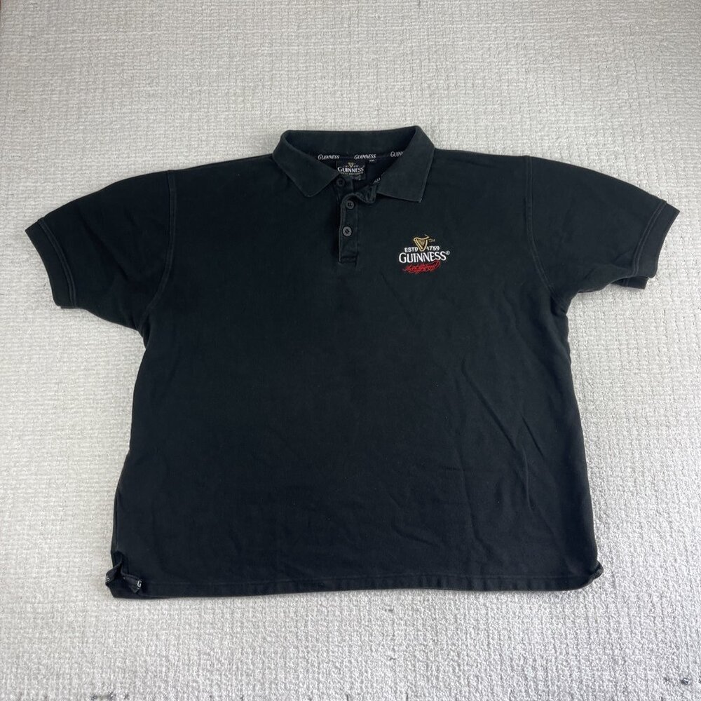 Guinness Dublin Embroidered Collared Polo Shirt Sz XXL st. Patrick’s Day Beer
